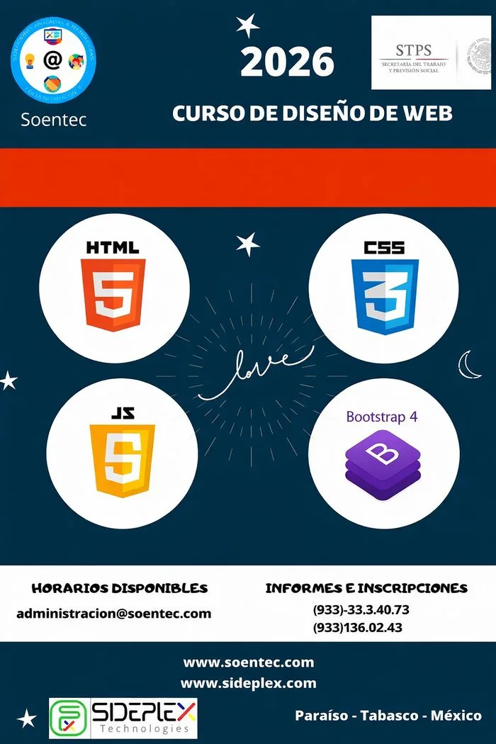 Curso de Diseño Web (HTML, CSS, JS, Bootstrap) - SOENTEC