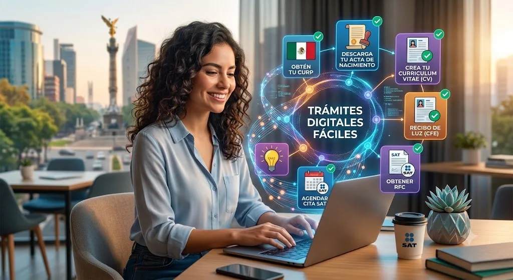 Trámites Digitales Fáciles SOENTEC: CURP, Acta de Nacimiento, Currículum Vitae, Recibo de Luz CFE, RFC y Cita SAT